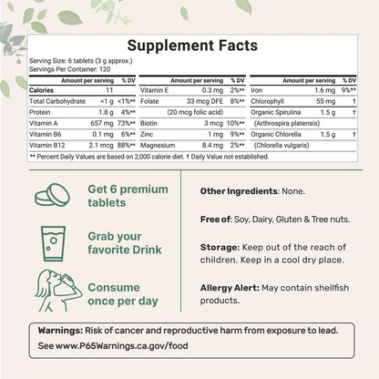 Organic Spirulina and Chlorella