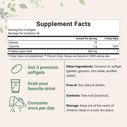 R Alpha Lipoic Acid Softgels